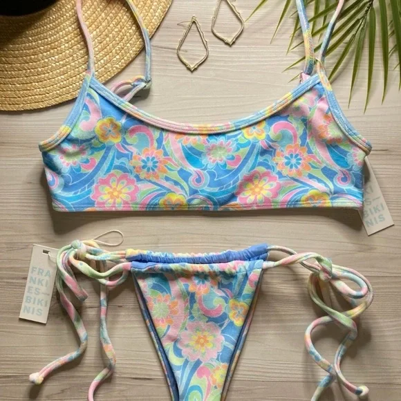 Frankie’s Bikinis Terry Bralette Bikini Top | Skimpy Terry Tia Bikini Bottom - Picture 16 of 16